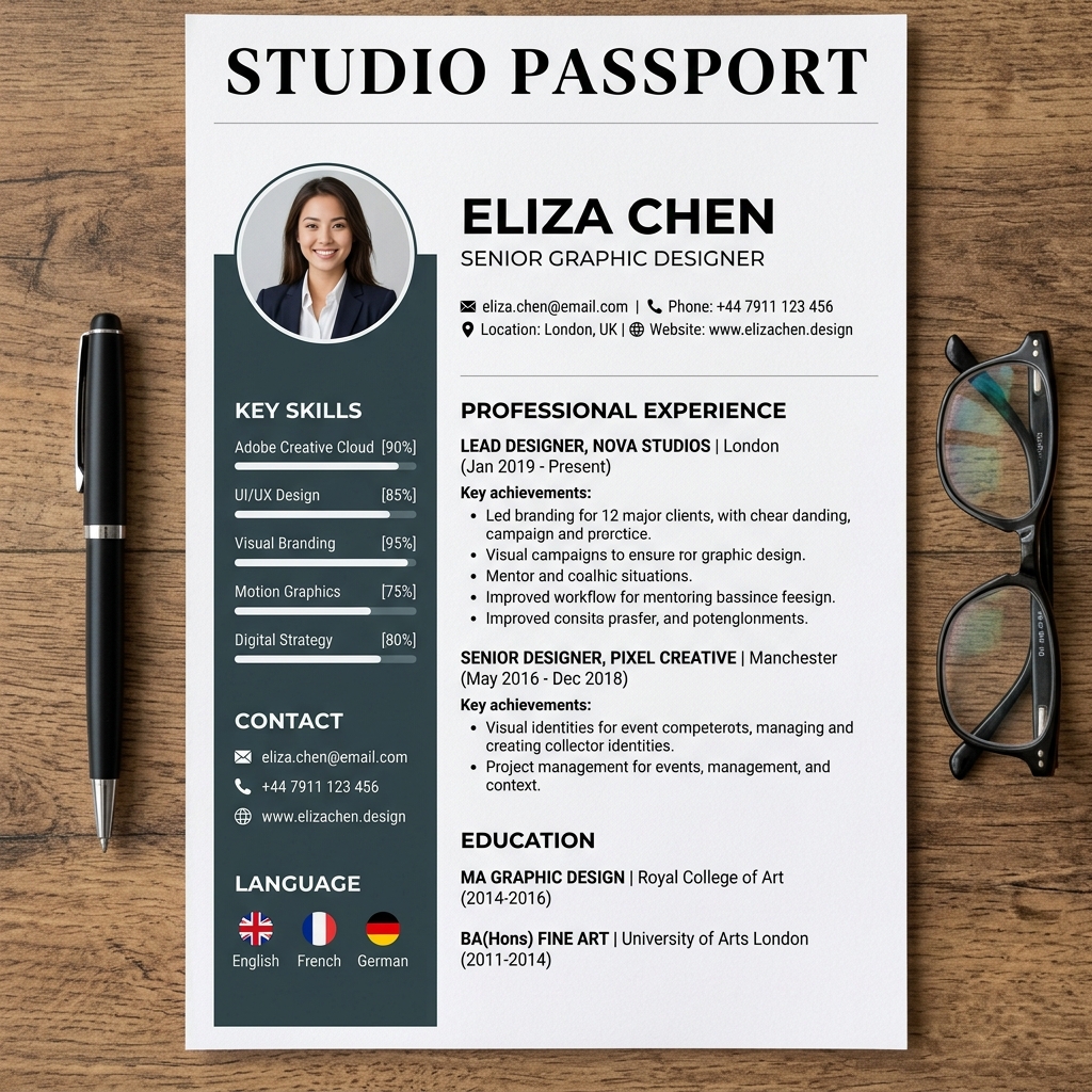 Studio Passport Template Preview