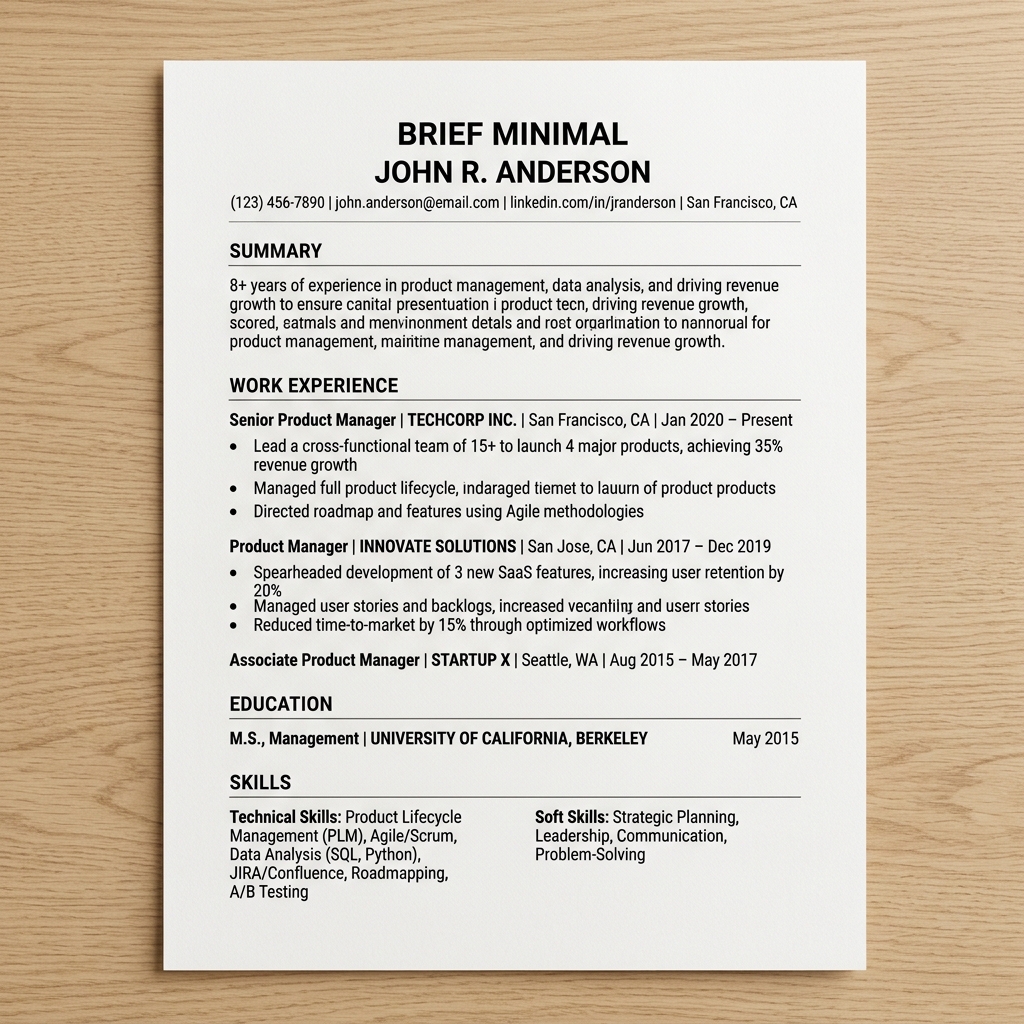 Brief Minimal Template Preview
