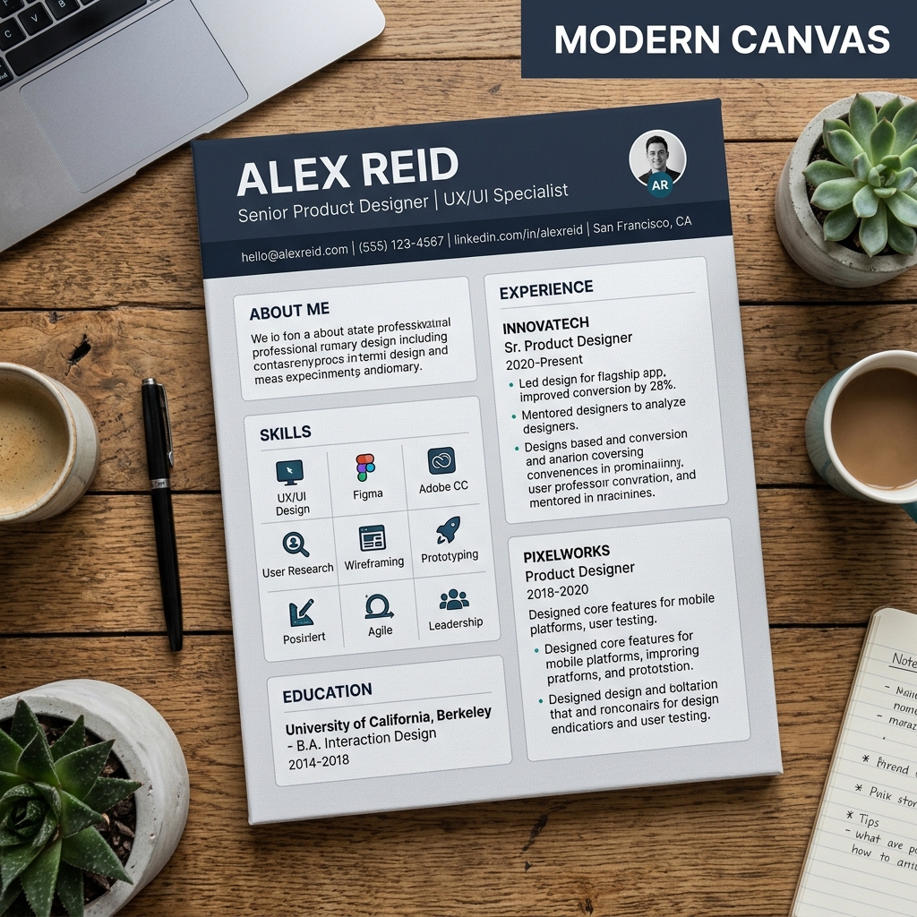 Modern Canvas Template Preview