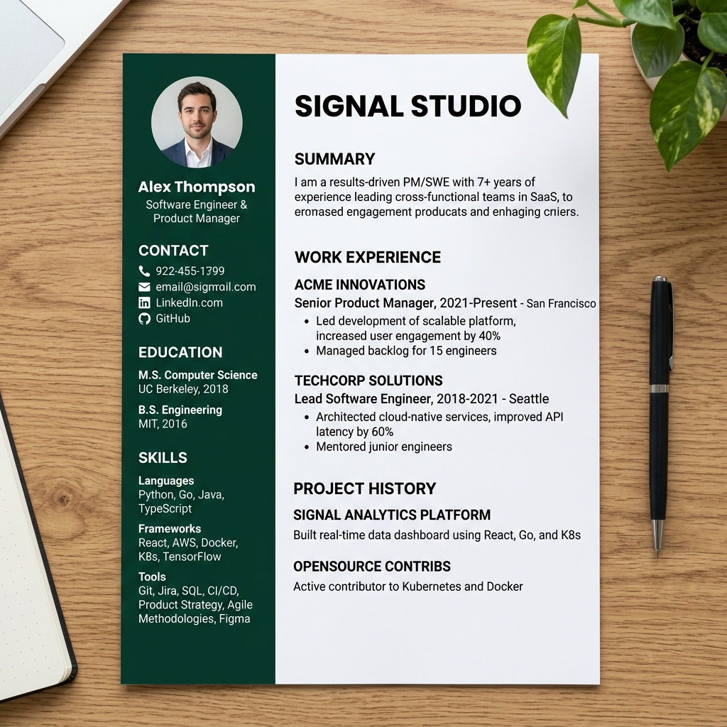 Signal Studio Template Preview